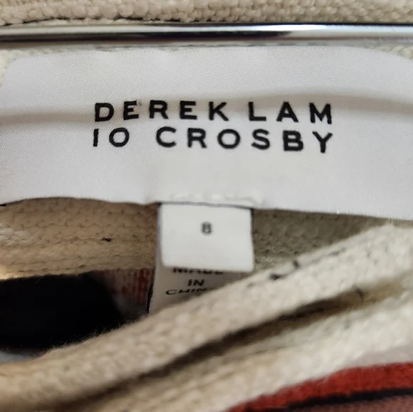 Derek Lam 10 Crosby Poppy Tweed Cotton Striped Shorts Size 8 - Picture 6 of 8